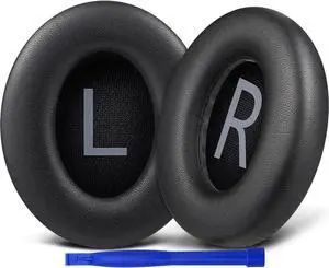 SOULWIT Lambskin Replacement Earpads for Bose 700 (NC700) Wireless Headphones, Ear Pads Cushions with Softer Leather, High-Density Noise Cancelling Foam, Added Thickness - Black
