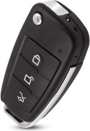 HD 1080P Mini Car Key Camera Video Spy Cam, Portable Small Security DVR Cam with IR Night Vision/Motion Detection,Mini Recording Device for Indoor & Outdoor No Needed WiFi No Audio