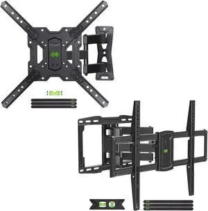 USX MOUNT Full Motion TV Mount for 26-55" TVs, VESA 400x400mm Up to 77lbs & USX Mount Full Motion TV Wall Mount for Most 37-86 inch TV, Up to 132lbs, VESA 600x400mm