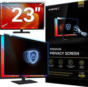 VINTEZ 23 Inch 16:9 Computer Privacy Screen Filter for Widescreen Monitor and Laptop - Anti-Glare - Anti-Scratch Protector Film - Data Confidentiality Shield [1 Pack]