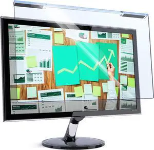 VINTEZ Blue Light Blocking Screen Protector Panel for 23 inch Diagonal LED PC Monitor Anti-UV Eye Protection Filter Film - Widescreen Monitor Frame Hanging Type