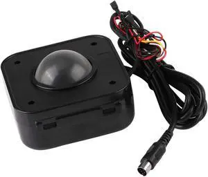Walfront Round LED Trackball 4.5cm Mouse Lighted Illuminated PS/2 PCB Connector Wired Trackball for Arcade Game Machine