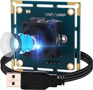 1080P USB Camera Module Autofocus High Speed Webcam Board for Computer Mini UVC USB2.0 PC Camera Industrial CCTV Lightburn Camera OV2710 High Frame Wide Angle 100fps USB with Camera for Laptop