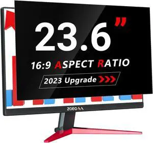 ZOEGAA Computer Privacy Screen 23.6 Inch 16:9 Developed & Produced Factory, Removable & Anti Blue Light 23.6 inch computer privacy screen