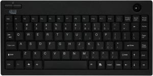 Adesso 2.4 GHz RF Wireless Mini Trackball Keyboard (WKB-3100UB), Black