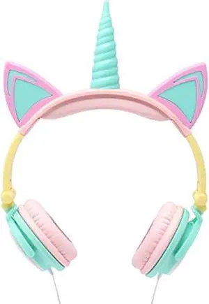 Gabba Goods LED Light Up Unicorn Headphones for Kids