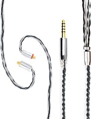 FEDAI Earphone Cable Silver Plated Replacement Cable,24 Core MMCX Extension Cable,Upgraded HIFI Earphone Cable for TIN Audio T2 T3 UE900s SE215 SE425 BGVP Earphones (4.4mm, MMCX)