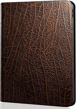 Gexmil Leather Case for iPad Air 11 Inch M3 2025/ M2 2024,iPad Air 10.9 Inch Case 5th/4th Generation 2022/2020, Top Grain Leather Cover Auto Sleep/Wake, Adjustable Stand,Buffalo Pattern