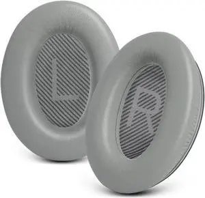 GEVO Replacement Earpads Cushions for Bose QuietComfort 35 & QC35ii Over-Ear Headphones, Pads also Fit for Bose SoundLink/SoundTrue Around-Ear Cushion, Soft & Softer Sheepskin Leather (Sliver)