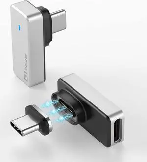 USB C Magnetic Adapter 24Pin, (2 Pack) Type C Connector Support PD 140W Fast Charge, USB 4.0 40Gb/s Data Transfer and 8K 60Hz Video Output for Steam Deck, MacBook Pro/Air and More Type C Devices