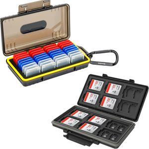 36 Slot Memory Card Holder + New Memory Card Case: Camera Memory Card Holder Memory Card Case