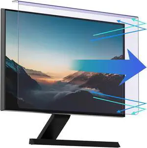 Anti Blue Light Screen Protector for 20, 20.2, 21.5, 21.6, 22 Inches - 16:9 / 16:10 Aspect Ratio Computer Monitor Hanging Type Blue Light Blocking Filter Anti Scratch Eye Protection Shield for Desktop