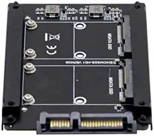 NFHK Dual MSATA Mini-SATA SSD Card JOBD Raid0 Span Bridge to 2.5inch SATA Combo HDD Disk Drive Enclosure