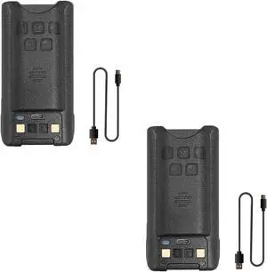 BAOFENG 2 Packs GMRS-9R Battery USB-C Charger Enlarge 4800mAh Capacity Thicken BL-9 Li-ion Battery for UV-9R Plus Accessories UV-9G Two Way Radio Battery for Adult with Type-c Cable