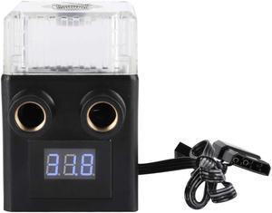 G1/4 Thread PC Water Cooling Pump With Temperature Display, 450L/H Integrated , Ceramic Bearing, Three phase Motor, Large 4P D port, Support PWM Automatic Temperature Control