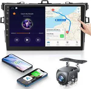 Car Radio for Toyota Corolla 2006-2012: 9" Android 13 Upgrade Stereo 1280 * 800 Touch Screen with Wireless Carplay Android Auto, 1080P Backup Camera, 5GWiFi, 5.0 Bluetooth, DSP GPS SWC (4G+32G)