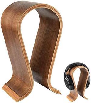 Linkidea Wooden Omega Headphones Stand/Wooden Headphone Hanger/Wood Headset Holder/Omega Earphone Desk Display Hanger - Wooden Headsets Walnut Finish