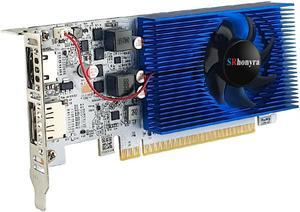 SRhonyra GeForce GT 1030 Graphics Card 4GB Low Profile Graphics Card GDDR4 64 Bit PCI-e 3.0 x4 Compatible x8 x16 HDMI Display 2 Monitor Video Card Support DirectX 12 OpenGL 4.5 HDCP 2.2