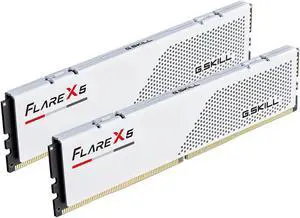 G.SKILL Flare X5 Series (AMD Expo & Intel XMP 3.0) DDR5 RAM 64GB (2x32GB) 6000MT/s CL36-36-36-96 1.35V Desktop Computer Memory U-DIMM - Matte White (F5-6000J3636F32GX2-FX5W)