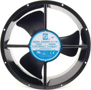 Orion Fans OA254AP-11-1TB | 115 VAC | 0.29 A | 254x89mm | 550 CFM | 55 dBA | 33 W | 1650 RPM