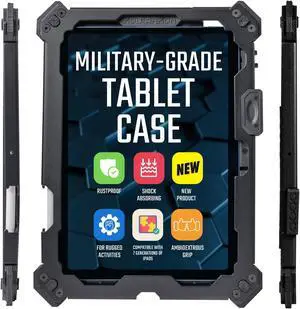 Mob Armor X Series iPad Case - Tablet Cover with Black Powder-Coated, Aircraft-Grade, Rustproof, Aluminum Construction, Compatible with iPad 10th Generations, Air 4/5, Pro 1/2/3/4th Except 12'9-10.9"