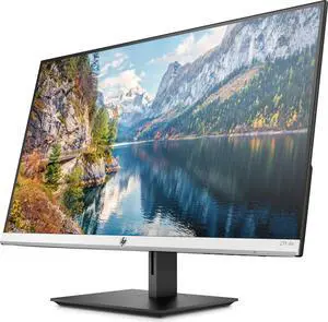 HP 27-inch Monitor with Height Adjust (27f 4K, Natural Silver and Black)