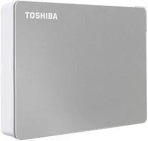 Toshiba Canvio Flex 4TB Portable External Hard Drive USB-C USB 3.0, Silver for PC, Mac, & Tablet - HDTX140XSCCA