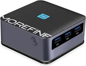 MOREFINE M8S Mini PC, 12th N95(Up to 3.4GHz), 12GB LPDDR5 RAM, 500GB 2242 NVMe M.2 SSD, Mini Desktop Computers Support 4K Triple Display/USB3.2/WiFi 5/BT 5.0 for Home/Office/Business Small pc