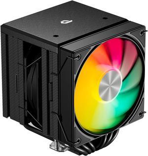 CPU Cooler Air, Dual Tower ARGB CPU Cooler with 120mm PWM Fan, 6 Heat Pipes CPU Air Cooler ARGB for AM5/AM4/AM3, Cooler for PC Compatible with Intel LGA 1851/1700/1150/2011/2066/1151/1155/1156