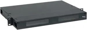 ICC Classic 1U Fiber Optic Rack Mount Enclosure - 3 Slots for LGX-Compatible Adapter Panels or Cassettes, Supports up to 72 Fibers, Fits 19-Inch Racks, Secure Fiber Management Solution, Black