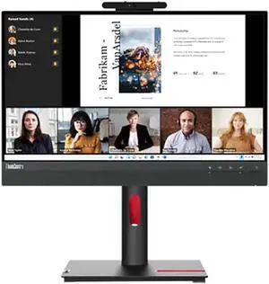 Lenovo ThinkCentre Tiny-in-One 22 Gen 5 21.5" 16:9 Full HD Touchscreen IPS WLED LCD Monitor with Webcam, Black