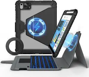 Nillkin iPad 10th Generation Keyboard and Magnetic Stand Magic Case for iPad 10.9 inch 10th case with Keyboard, Detachable Backlit Keyboard,Trackpad