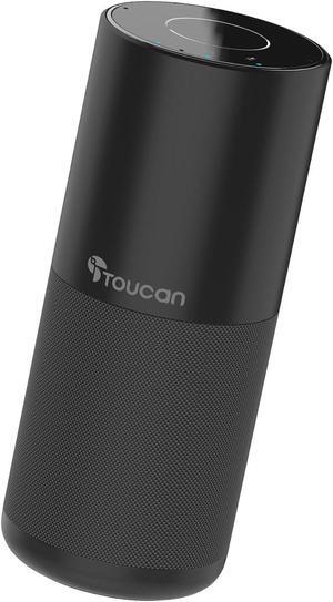 TOUCAN Bluetooth Speaker with 4 Echo-Canceling Microphones, 15W Stereo Sound, 24H Playtime, Bluetooth 5.0 for Home, Party, Office
