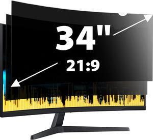 2 Pack 34 Inch Computer Privacy Screen for 21:9 Aspect Ratio Widescreen Monitor, Anti UV Eye Protection Anti Glare Blue Light Screen Protector Monitor Privacy Filter, Removable Film (31 1/4 x 13 3/8)