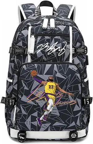 Ansigeren Basketball Player Star JMS 23 Creative Backpacks Sports Fan Bookbag Travel Student Backpack For Men Women (3)