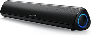 Computer Speakers for Desktop PC, HiFi Stereo Poratble Bluetooth Speaker, Computer Soundbar, 3.5mm Aux-in Computer Sound Bar with Deep Impactful Bass, Gaming Speakers for PC,Laptop,Tablet