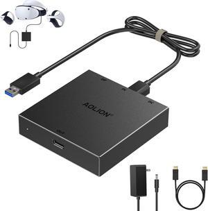 AOJAKI PS VR2 PC Adapter,PS VR2 PC Adapter&DisplayPort Cable-Expanded Library of Games That can be Played on PS VR2 (with PC Adapter),Includes: PS VR2 PC Adapter, Power Adapter, DP Cable