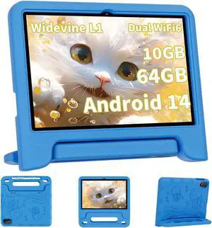 2025 Upgraded Android 14 Tablet, 10inch Kids Tablet , Octa-core CPU, 10GB+64GB+1TB Expand Tablets for Kids with Kids Space, Parental Control, 6000mAh Big Battery, HD Touchscreen Display Tableta