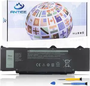 ANTIEE R73TC DR02P Laptop Battery Replacement for Dell Latitude 3340 3440 3480 3540 3580 5340 5440 5540 Series Notebook 2X1V9 GTG7N GRWKG KDM9P with Installation Tools 11.4V 54Wh 4623mAh