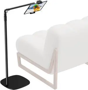 elitehood iPad Stand Floor, 360deg Rotatable iPad Stand for Bed Laying Down, Height Adjustable Kindle Stand for Reading, Tablet Floor Stand for 4.7''-13'' iPad Mini Air Pro, Galaxy Tab, Kindle, iPhone