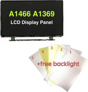 A1466 A1369 LCD Screen Glass for MacBook air 13'' A1369 A1466 2010-2017 LCD Display Panel (LCD Panel Only+ Free Backlight) (Not Complete LCD Assembly)