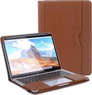 Compatible with Pro Case 13 Inch,PU Leather Case Fits for Model M2 M1, 2024 2023, 2022-2016 A2338 A2289 A2251 A2159 A1989 A1708 A1706, with Kickstand Vents Pocket and Pen Holder
