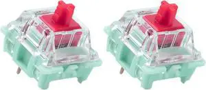 Zjmehty Gateron Jade Series Dual-Stage Spring Pre Lubed Switches Red V3 Pro,3-Pin 45gf Linear/RGB/LED Switches for Mechanical Keyboard(Red V3 Pro,72pcs)