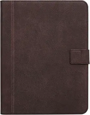 Gexmil Case for ipad 10.2 Inch,9th/8th/7th Generation(2021/2020/2019) Genuine Leather Cover Auto Sleep/Wake,Cowhide Folio Cover with Adjustable Stand with Buckle,Anti Slip,Sand Dark Brown