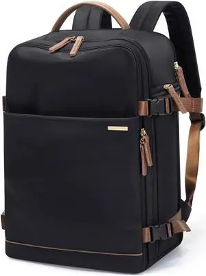 GOLF SUPAGS Laptop Backpack with Separate Laptop Compartment Fits 15.6 Inch Notebook Large Capacity Computer Bag for Women Work Travel College Backpacks (Black)