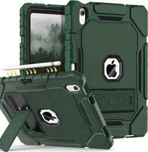Grifobes Case for iPad 10th Generation 2022(10.9 inch), Heavy Duty Military Grade Shockproof Rugged Protective 10.9" Cover with Built-in Stand/Pencil Holder for i Pad 10 Gen (Alpine Green)