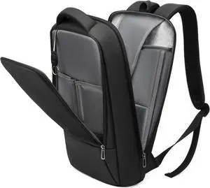 GYakeog Slim Laptop Backpack for Men Business Computer Bag Waterproof Lightweight Anti-Theft 15.6 Inch Backpack with Laptop Compartment for Work Office College Travel-Black