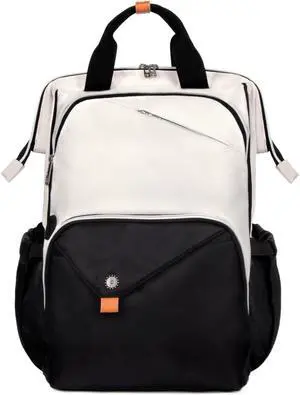 Hap Tim Laptop Backpack for Men, Travel Backpack for Women, Work Backpack, Nurse Backpack, Teacher Backpack, Carry on Backpack, Khaki Black(7651-BH)