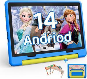 HiGrace Kids Tablet, Tablet for Kids with 10 inch Android 14 Tablet Octa-Core, 8GB RAM + 64GB ROM/1 TB Expansion, Children Tablet with Parent Control with Protective Case - Blue