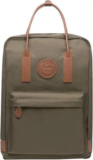 KAUKKO Stylish Oxford Fabric Backpack Travel Rucksack lightweight Hiking Bag Satchel(1007-2-ARMY GREEN)